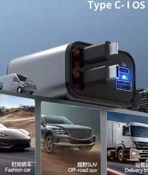 USB-C Retractable Car Charger